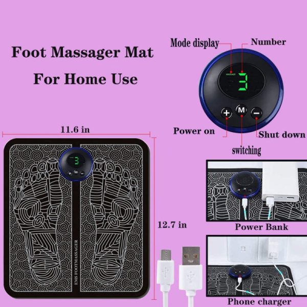 Electric EMS Foot Massage Pad Feet