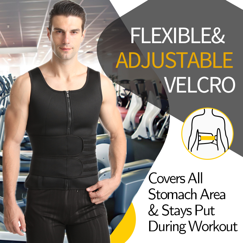 Cheap 2-in-1 Men Waist Trainer Vest Sweat Body Shaper Tank Top Hot Neoprene  Workout Sauna Suit Slimming Shirt Weight Loss Modeling Strap